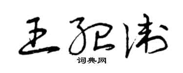 曾慶福王紀衛草書個性簽名怎么寫