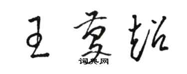 駱恆光王慶超草書個性簽名怎么寫