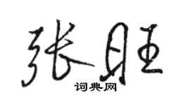 駱恆光張旺行書個性簽名怎么寫