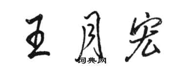 駱恆光王月宏行書個性簽名怎么寫