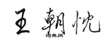 駱恆光王朝忱行書個性簽名怎么寫