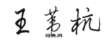 駱恆光王葦杭行書個性簽名怎么寫