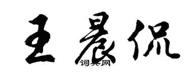 胡問遂王晨侃行書個性簽名怎么寫