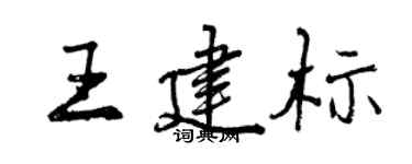 曾慶福王建標行書個性簽名怎么寫