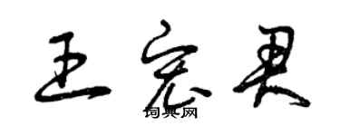 曾慶福王宏君草書個性簽名怎么寫