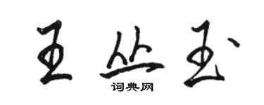 駱恆光王叢玉行書個性簽名怎么寫