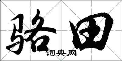 胡問遂駱田行書怎么寫