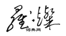 駱恆光羅燦草書個性簽名怎么寫