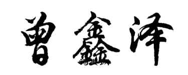 胡問遂曾鑫澤行書個性簽名怎么寫