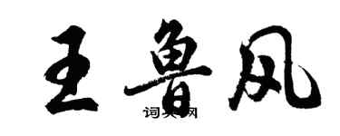 胡問遂王魯風行書個性簽名怎么寫