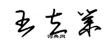 朱錫榮王立業草書個性簽名怎么寫