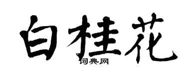 翁闓運白桂花楷書個性簽名怎么寫