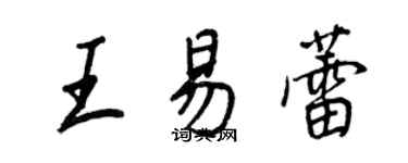 王正良王易蕾行書個性簽名怎么寫