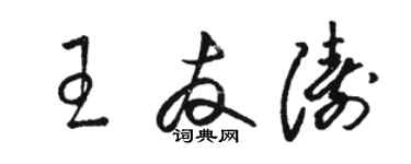 駱恆光王友濤草書個性簽名怎么寫