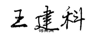曾慶福王建科行書個性簽名怎么寫