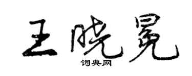 曾慶福王曉冕行書個性簽名怎么寫