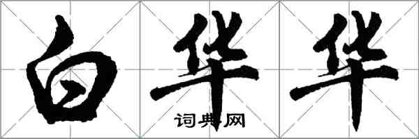 胡問遂白華華行書怎么寫