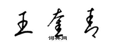 梁錦英王奎青草書個性簽名怎么寫