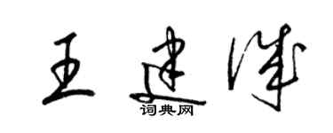梁錦英王建誠草書個性簽名怎么寫