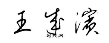 梁錦英王成濱草書個性簽名怎么寫