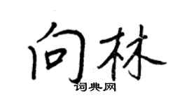 王正良向林行書個性簽名怎么寫