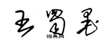 朱錫榮王蜀墨草書個性簽名怎么寫