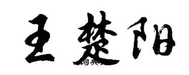 胡問遂王楚陽行書個性簽名怎么寫