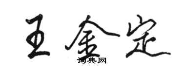 駱恆光王金定行書個性簽名怎么寫