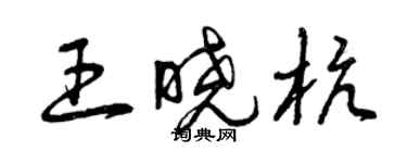 曾慶福王曉杭草書個性簽名怎么寫