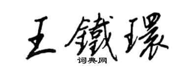 王正良王鐵環行書個性簽名怎么寫