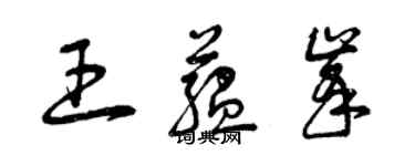 曾慶福王蘊峰草書個性簽名怎么寫