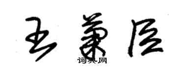 朱錫榮王菊臣草書個性簽名怎么寫