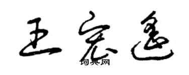 曾慶福王宏遙草書個性簽名怎么寫