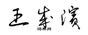 曾慶福王成濱草書個性簽名怎么寫