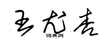 朱錫榮王尤杏草書個性簽名怎么寫