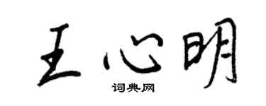 王正良王心明行書個性簽名怎么寫