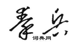 駱恆光秦兵草書個性簽名怎么寫