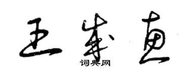 曾慶福王成惠草書個性簽名怎么寫