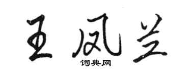 駱恆光王鳳蘭行書個性簽名怎么寫
