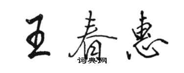 駱恆光王春惠行書個性簽名怎么寫