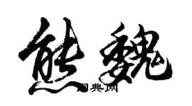 胡問遂熊魏行書個性簽名怎么寫