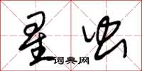 朱錫榮星蟲草書怎么寫