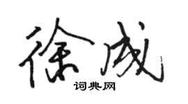 駱恆光徐成行書個性簽名怎么寫