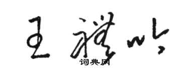 駱恆光王禮吟草書個性簽名怎么寫