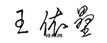 駱恆光王依壘草書個性簽名怎么寫