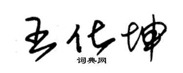 朱錫榮王化坤草書個性簽名怎么寫
