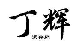 胡問遂丁輝行書個性簽名怎么寫