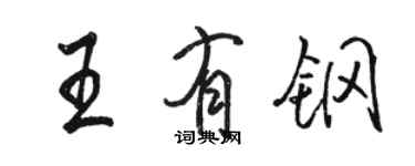 駱恆光王有鋼行書個性簽名怎么寫