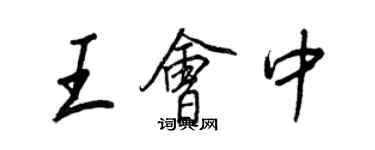 王正良王會中行書個性簽名怎么寫