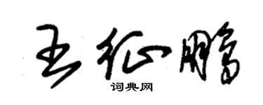 朱錫榮王征鵬草書個性簽名怎么寫